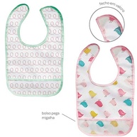 Buba Kit 2 Babadores Impermeáveis com Bolso Passarinho Colorido - Proteção e Estilo para Bebês - imagem 5