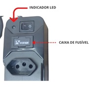 Filtro de Linha FERNIK 4 Tomadas: Proteção Total para Seus Eletrônicos (110/220V, Preto) - imagem 3