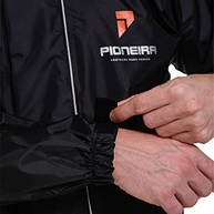 Capa de Chuva Pioneira Nylon Impermeável para Motoqueiro/Motoboy - Proteção Total Preta PP - imagem 3