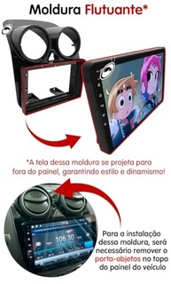 Moldura 9" Black Piano UV Protection para Palio Attractive e Grand Siena 2012-2021 - imagem 5