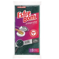 EsfreBom Esponja Abrasiva com Íons de Prata - Protege Unhas | 3 Unidades | Bettanin - imagem 1