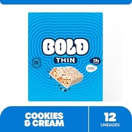 Barra de Proteína BOLD Snacks Thin Cookies & Cream (12g de Proteína) - Caixa com 12 unidades - imagem 1