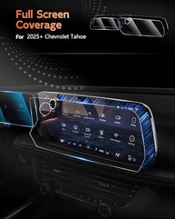 Protetor de Tela CDEFG 2 Peças para Chevrolet Tahoe 2025-2026: Tela 17.7" + Painel 11" - Proteção Premium - imagem 3