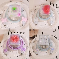 Protetor de Cabo iPhone: Borboleta Kawaii 3D - imagem 1