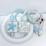 Protetor de Cabo iPhone: Estrelas 3D e Flores 🌸 - imagem 1
