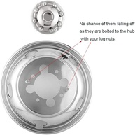 Simulador de roda dupla de aço inoxidável polido protetor de 43.2 cm adequado para Dodge Ram3500 2003-2019, 4 peças durável e bonito 8 lug 5 furos de mão capa de roda com tampa central - imagem 5