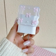 Capa Protetora iPhone: Laço 3D Rosa Transparente - imagem 3