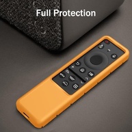 Capa Protetora Fintie para Controle Remoto Samsung Solar Cell - Silicone Antiderrapante Laranja - imagem 4