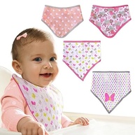 Bandana Babador Bebê Menina - Kit 4 Peças Estilosas e Protetoras | Comtac Kids - imagem 2