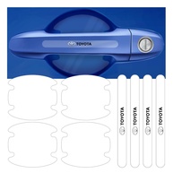Kit 8 Adesivos Protetores de Maçaneta TOYOTA - Transparente, Brilhante e Resistente - imagem 1