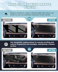 Kit 4 Protetores de Tela Fosco Antirreflexo CDEFG para Chevy Tahoe Suburban 2025 - Proteção Premium para Telas de 17.7" e Painel - imagem 3