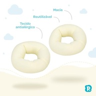 Pimpolho Rosquinha de Amamentação Confortável - Par de Protetores em Espuma Off White - imagem 3