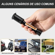 Trava Antirroubo para Engate de Reboque: Segurança e Tranquilidade com 2 Chaves e Tampa à Prova D'água - imagem 5