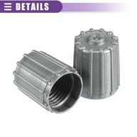 20 Tampas de Válvula de Pneu Cinza: Proteção Hexagonal à Prova de Poeira com Vedação de Borracha - imagem 4