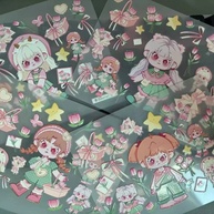 Adesivos Kawaii Cute Girl: Estilo e Brilho à Prova d'Água - imagem 3