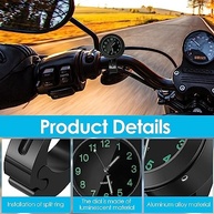 Relógio de Guidão de Moto à Prova d'Água - Liga de Alumínio Resistente e Mostrador Luminoso - imagem 4