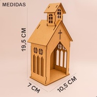 Oratório Capela Provençal em MDF Cru com Corte a Laser - Decoração Religiosa Elegante e Versátil - imagem 3