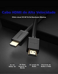 Cabo HDMI Ugreen 2.0 Blindado 4K Full HD - Ideal para PS4, TV e Home Theater (1,5m) - imagem 5