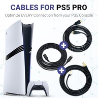 BrightOn PS5 PRO: Kit Completo 8K HDMI 2.1, CAT 7 e USB-C para Performance Máxima - imagem 3