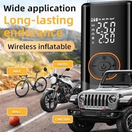 Inflador de Pneu Portátil 150 PSI: Compressor de Ar Sem Fio para Carro, Moto e Bicicleta com LED - imagem 4