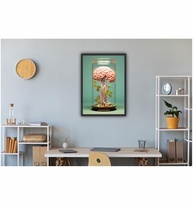 Quadro Decorativo Profissão Psicologia Cérebro A3 com Moldura Preta - Design Exclusivo - imagem 3