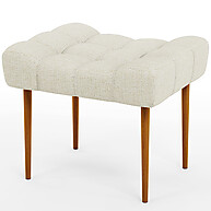 Puff Linho Champagne: Elegância para sua Sala - imagem 1