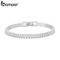 Pulseira Bamoer: Zircônia Quadrada para um Look Moderno - imagem 1