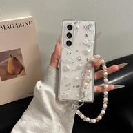 Capinha Samsung Z Flip/Fold: Glitter, Pérolas e Pulseira! - imagem 3