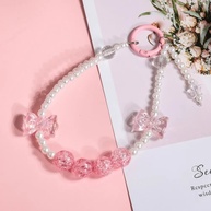 Pulseira Charmosa para Celular: Flores e Laço! - imagem 1