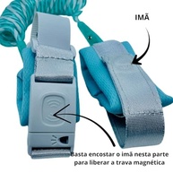 Pulseira de Segurança Infantil com Trava Magnética - Cabo de Aço 1,5m para Liberdade Controlada - imagem 5