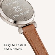 Pulseira de couro fina compatível com garmin lily 2 active para mulheres, pulseira de couro genuíno de grão superior para relógio Garmin Lily 2 - imagem 4