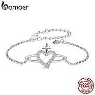 Pulseira Coração Planeta Bamoer 925: Elegância em Prata - imagem 1