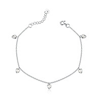 Pulseira Corações Zircônia Prata 925 – Elegância que Brilha - imagem 1