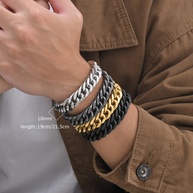 Pulseira Cubana Miami 10mm Vnox: Estilo e Durabilidade - imagem 1