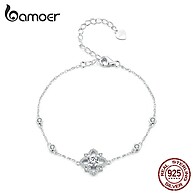 Pulseira de Prata 925 com Moissanite: Elegância Floral - imagem 1