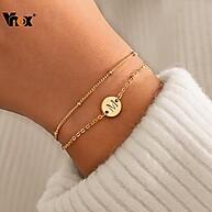 Pulseira Inicial Vnox: Elegância em Camadas - imagem 1