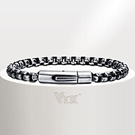Pulseira Masculina Vnox 6mm: Aço Inox Punk - imagem 1