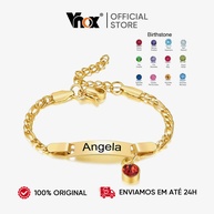 Pulseira Nome Bebê: Personalize com Pedra do Nascimento! - imagem 1