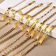 Pulseira Nome Personalizada 18k: Presente Único! - imagem 1