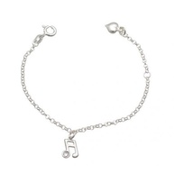 Pulseira Nota Musical Prata 925: Encanto para Crianças! - imagem 1