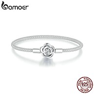 Pulseira Prata 925 Bamoer: Elegância em Rosa - imagem 1