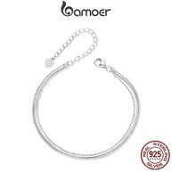 Pulseira Prata 925 Bamoer: Elegância Minimalista - imagem 1