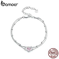 Pulseira Prata 925 Coração Bamoer: Elegância e Charme - imagem 1