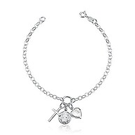 Pulseira Prata 925: Fé, Amor e Proteção - imagem 1