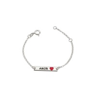 Pulseira Prata 925 Infantil Amor ❤️ - imagem 1