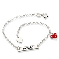 Pulseira Prata 925: Paixão e Coração - imagem 1