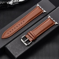 Pulseira Premium de Couro Com Fecho Clássico Compatível com Apple Watch 38mm 40mm 41mm 42mm 44mm 45mm 49mm Series 1/2/3/4/5/6/7/8/9/ Ultra 1 e 2 - imagem 5