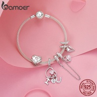 Charme de Prata 925 Coração Bamoer: Elegância para sua Pulseira - imagem 2
