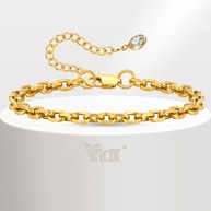 Pulseira Vnox: Elegância em Aço Inox com Zircônia - imagem 1