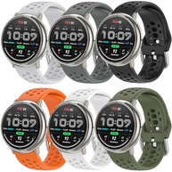 ViCRiOR Pacote com 5 pulseiras de relógio compatíveis com Amazfit Active 2/Active, pulseira de silicone macio respirável de 20 mm para Amazfit GTS 4/4 Mini / 3 / 3e/ 2 Mini / 2e/ 2 feminino e - imagem 1